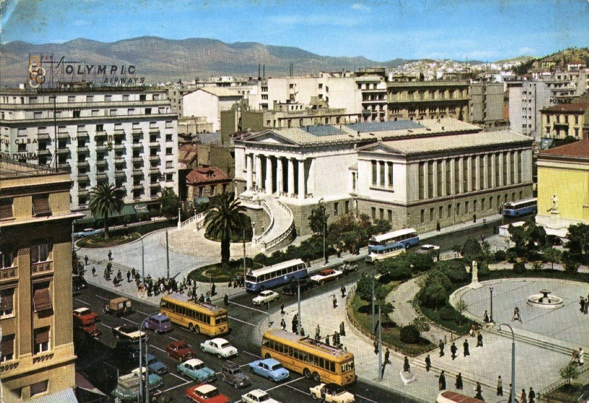 Εθνική Βιβλιοθήκη σε κάρτα του 1963. #Athens