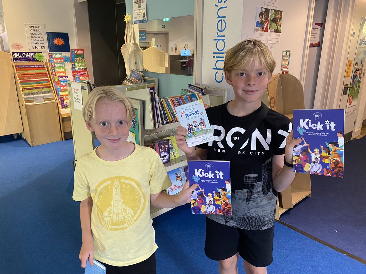 MartinKerin's tweet image. Day 1 of the summer holidays = starting the @readingagency #SummerReadingChallenge2023 at the Grays @thurrocklibrary