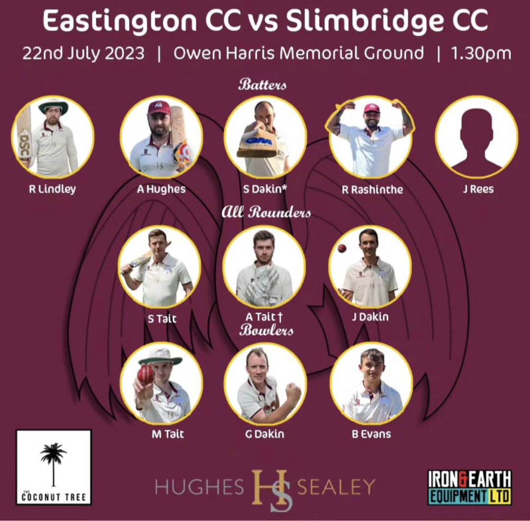 Team news for our travels to @EastingtonCC tomorrow, not hopeful looking at the forecast though ☔ #uppabridge
