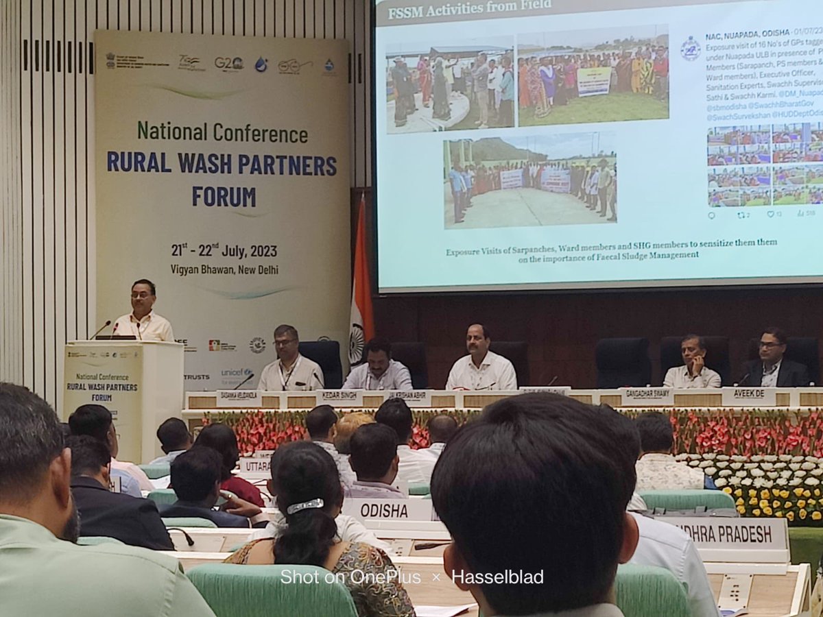 Chaired the Thematic session - SBM(G)- (Safely Managed Sanitation ) and addressed the Delegates of all the States and UTs at Vigyan Bhawan, New Delhi.⁦@sbmodisha⁩ ⁦@PRDeptOdisha⁩