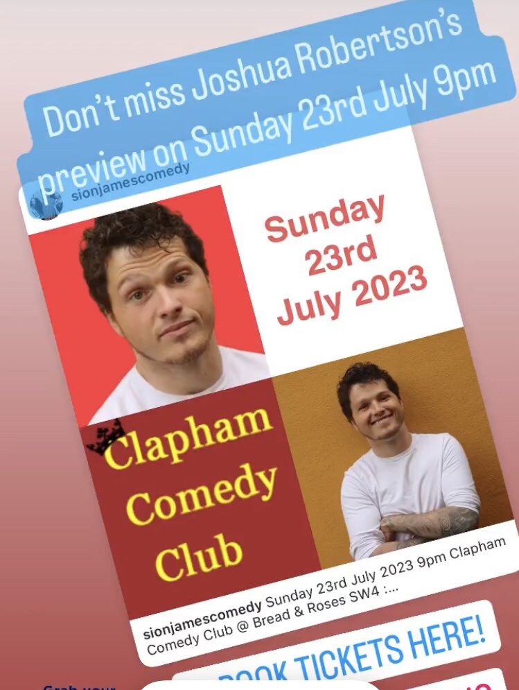 I’m so excited for this Sunday! I am performing @claphamcommon can’t wait!! @enableme #comedy #comedyclub #clapham #claphamcommon