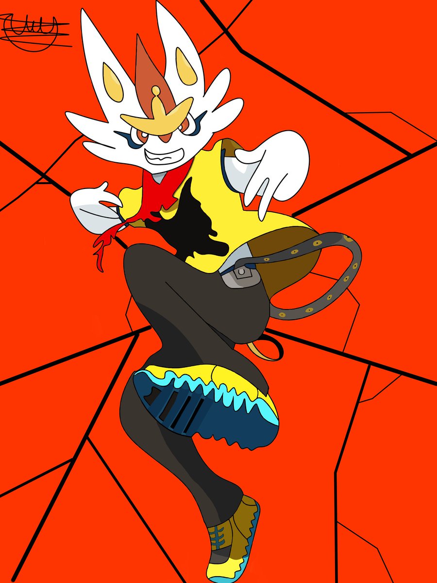 Nosoyyo124's tweet photo. Subiendo mis dibujos de mierda número... 5? Hice un Persona X Pokémon, me gusta como quedo es una fusión de Ryuji y de un Cindarance #pokemon https://t.co/ycmgyxtNbg