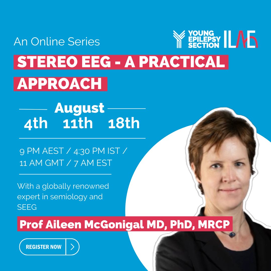 📢 YES Asia&Oceania team announces a series of weekly webinars on stereoEEG with one of the world's leading experts Dr. Aileen McGonigal! 💡Interested? Register here - the link will come shortly before the webinars. Topics in the 1st comment 👇tinyurl.com/2p8p3tep @IlaeWeb