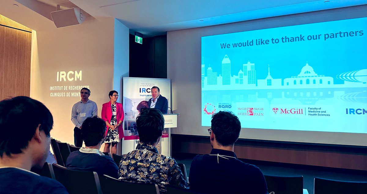 KhannaLabUF's tweet photo. Co-organizers Hélène Beaudry, Artur Kania and @rezasharif kicking off the Montreal Pain Circuits meeting
#IRCM @rqrd_qprn
#MtlPainCircuits 2023 https://t.co/8QMe3DfaPx