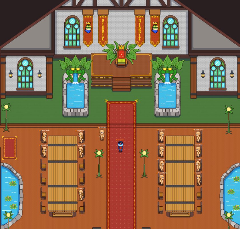 mybtckingdom's tweet photo. 🐸Sneak peak inside @BitcoinFrogs guildhall. 

🟧Soon Frogs will also have their own playable skin inside My Bitcoin Kingdom. Similar to @Frogtoshi_ NPC.

✅We are looking for 15 LORDS to join our esteemed ranks!

🐸RT +  Comment "Ribbit" https://t.co/IQFNfgbGqi