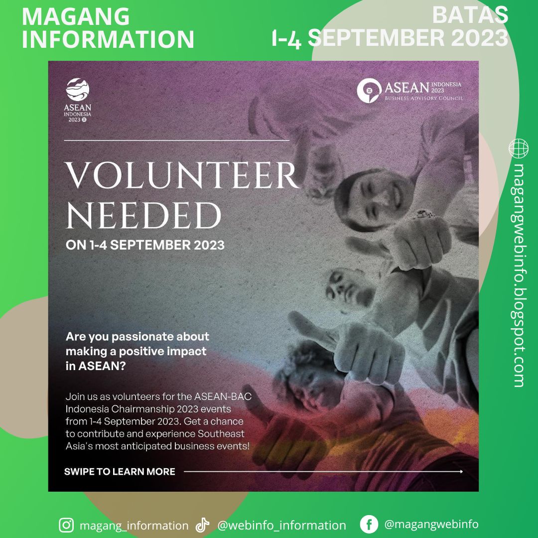 Info Volunteer ASEAN-BAC

magangwebinfo.blogspot.com/2023/07/info-v…

#webinar #webinars #webinar2023 #infowebinar #infoseminar #infounik #infoindonesia #kelasonline #kelasbisnis #infokesehatan #infoterkini #infoevent #infokerja #seminar #seminarnasional #seminaronline #infokampus #kelasinspirasi