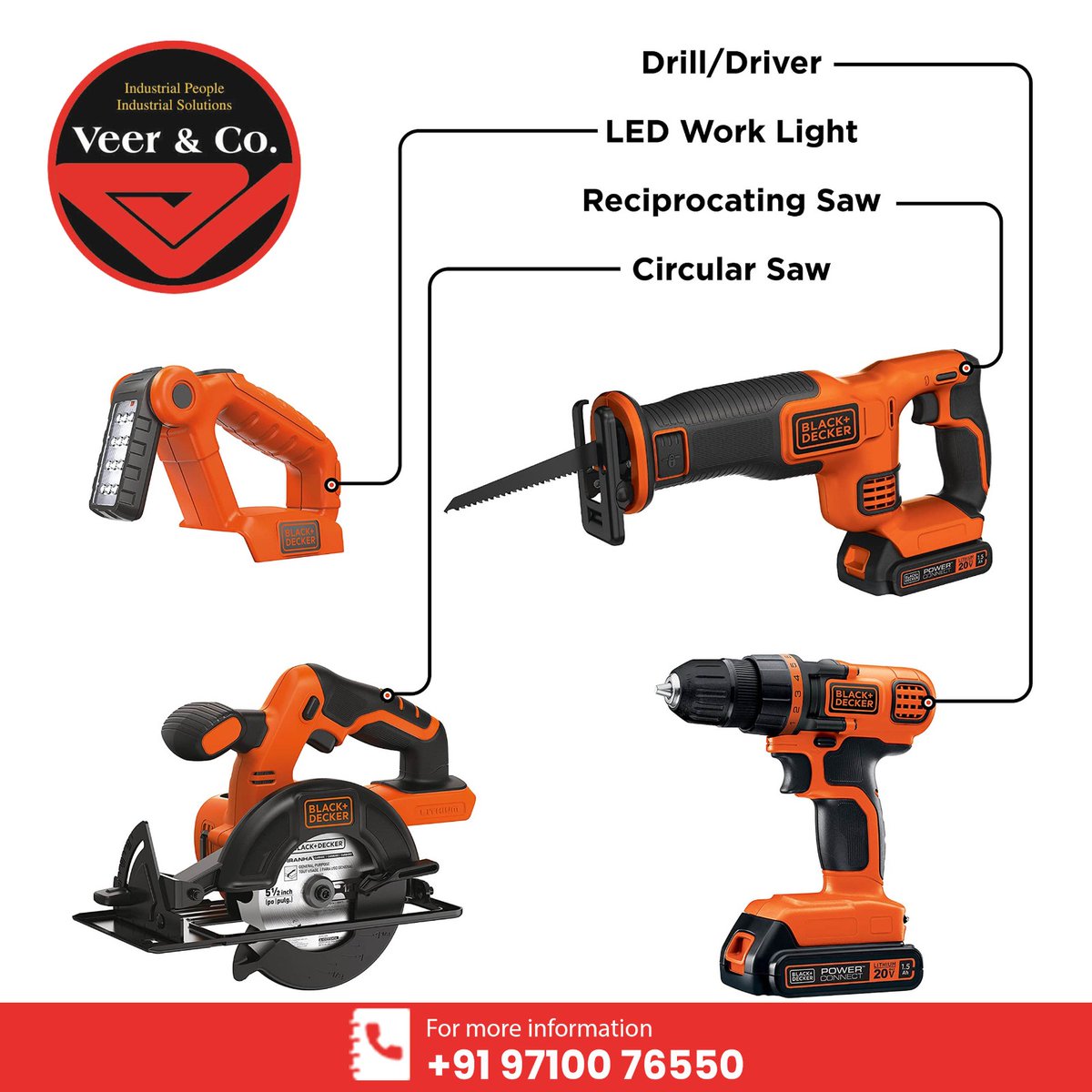 VeerCo3's tweet image. Looking to tackle your home projects like a pro? Look no further! 🔍 BLACK+DECKER brings you top-notch tools for all your DIY needs
🎯Contact for your queries @ 9710076550 For Online, please visit us at - veerco.online. #BLACKDECKER #HammerDrill #DIYTools #HomeImproveme