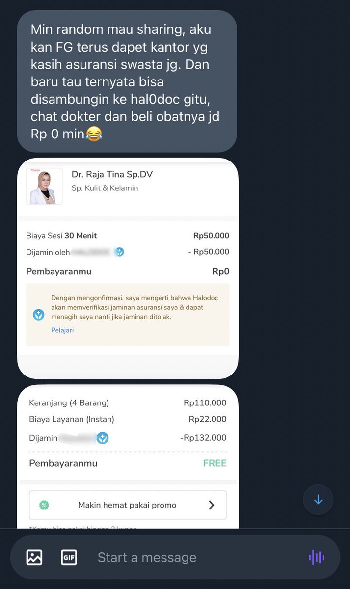 Jujur gue baru tau sih
Ada yg dah coba sambungin asuransi kantor ke hal0doc?😱
