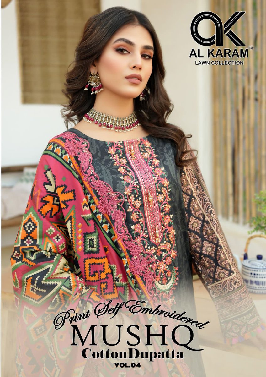 Al Karam present Mushq Vol.4 suits. Series: 4001 to 4008 Al Karam A Trendy Fashion at Affordable Price Maan Fashion – Exporter, Wholesaler and Supplier of exclusive range of Designer Salwar Suit, Fancy Anarkali Suit, Designer Suits, Salwar Kameez,