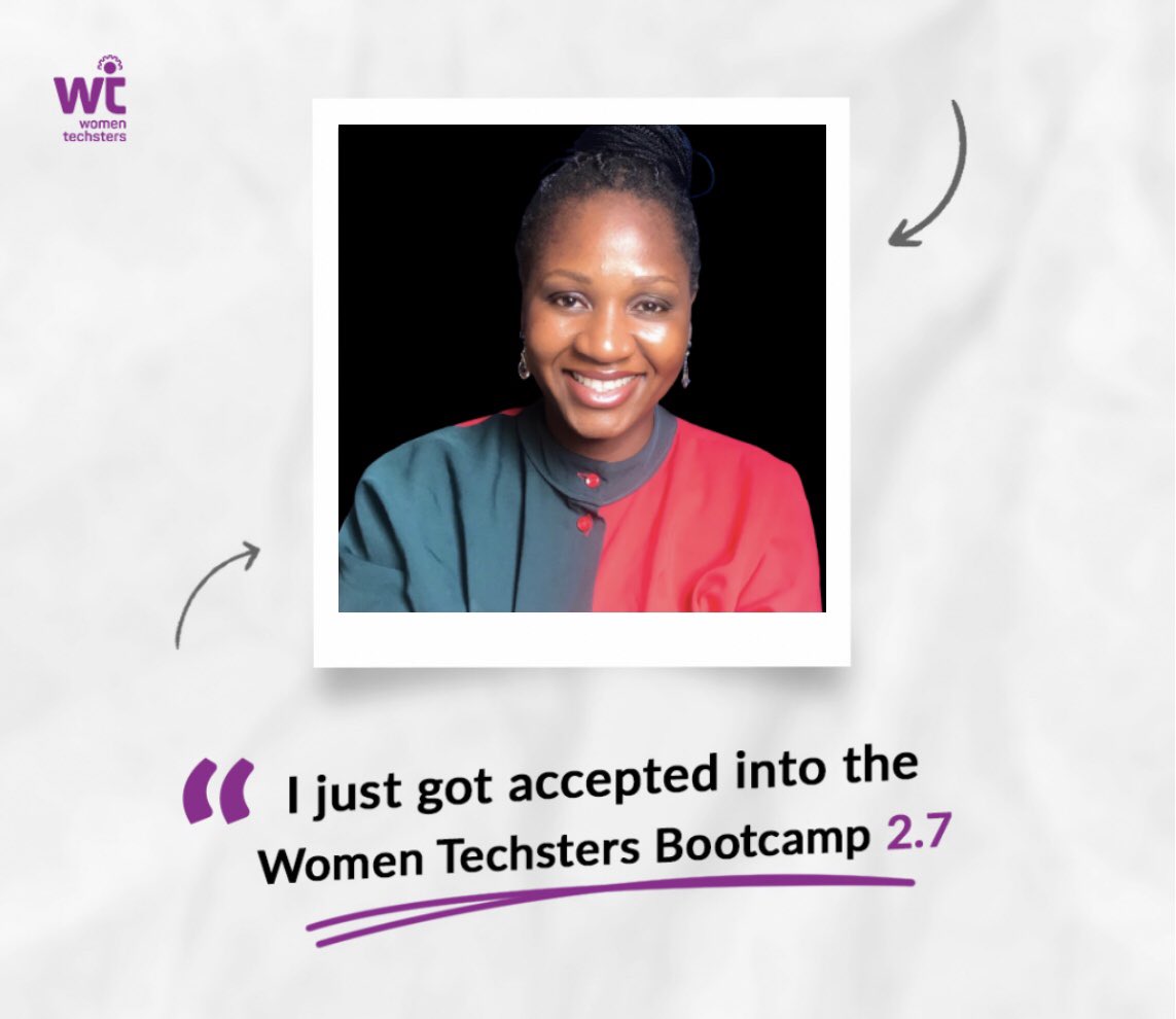 adebisi_ebun's tweet photo. I am excited to start my tech journey in the Women Techsters Bootcamp Cohort 2.7.

#WomenTechstersBootcamp #WomenTechsters #WTBootcampCohort2 #Microsoft #ISDB #मणिपुर #Oppenheimer https://t.co/g8OSytW8y6