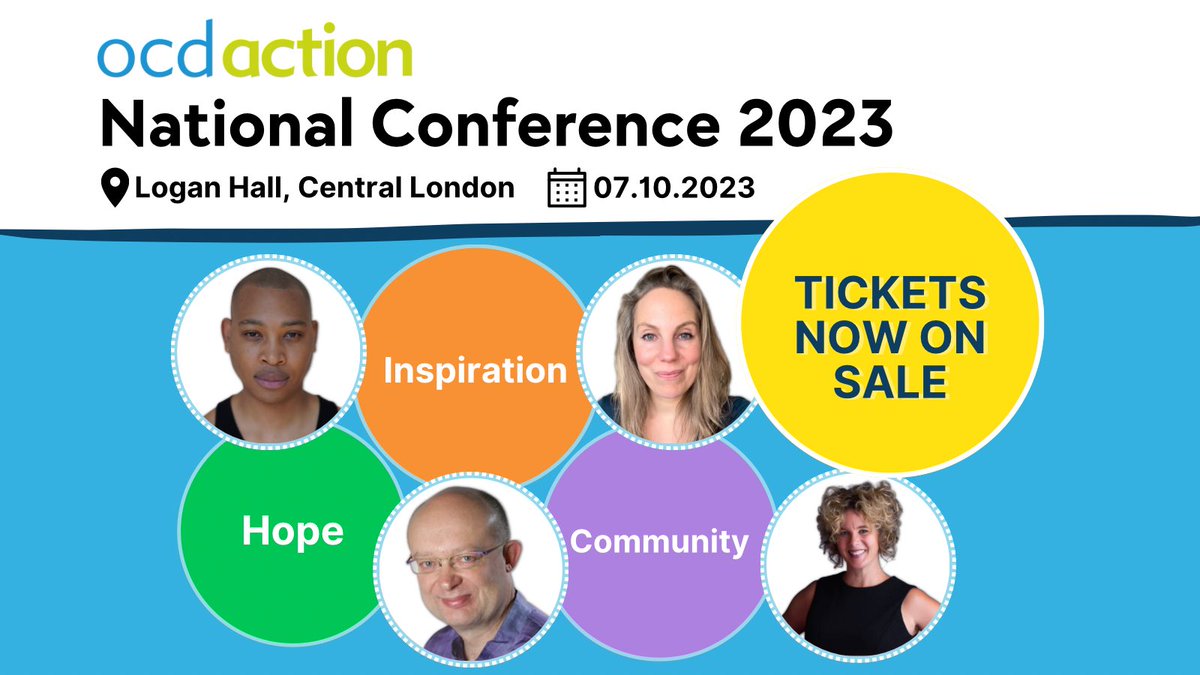 ocdaction's tweet photo. ποΈ Tickets are now available for the 2023 OCD Action National Conference!
Join us in Central London on Saturday 7th October as we gather as a vibrant community, united by our shared experiences and our hopes for the future π
https://t.co/geHFldMbtq https://t.co/KGrv4ji19i