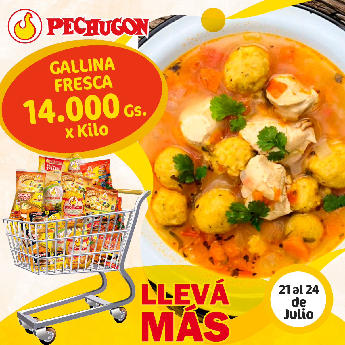 PechugonPy's tweet photo. Estas #ofertas las podes encontrar en la sección de congelados de los #supermercados y puntos de venta del país, también en la sección de frescos hasta el lunes 24 de julio.
.
#Pechugon #pechugonpy
#Pollo #Economico #Rendidor
#DeliciosamenteNatural
#ATodosLesGusta https://t.co/i8Zmlq6k6j