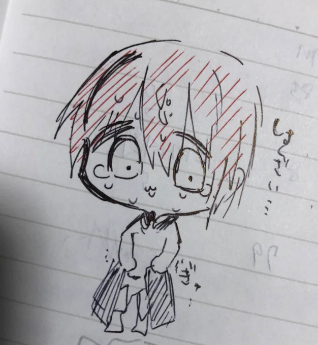 学校で落書きしたちみちみのアシュくん