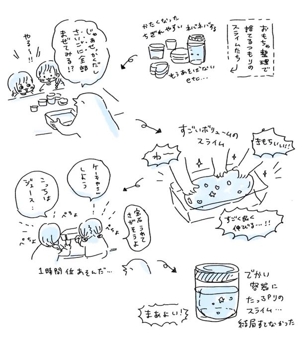 捨てる予定のスライムをひとまとめにして遊んだ