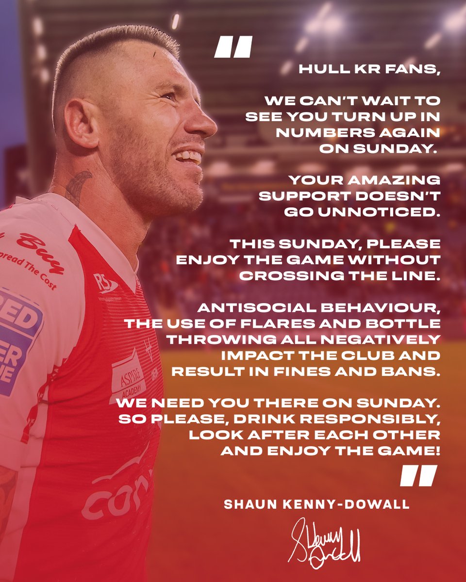 A word from our Captain, Shaun Kenny-Dowall for the fans ahead of tomorrow's semi-final ✍️🚫

#UpTheRobins 🔴⚪️