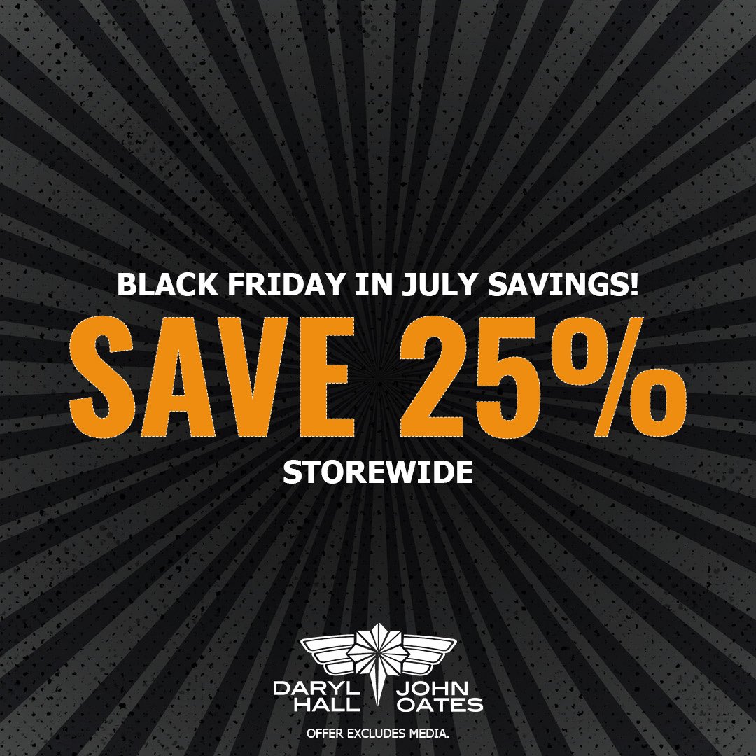 Black Friday in July! Save 25% storewide at linktr.ee/hallandoatesof…