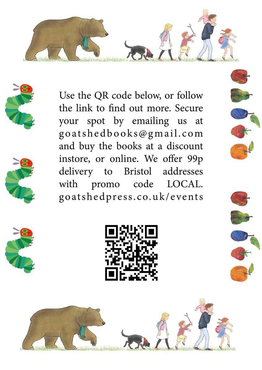Goatshed Books are launching a new, free, stay and play story session on two Saturday mornings. Follow the QR code to find out more 😀