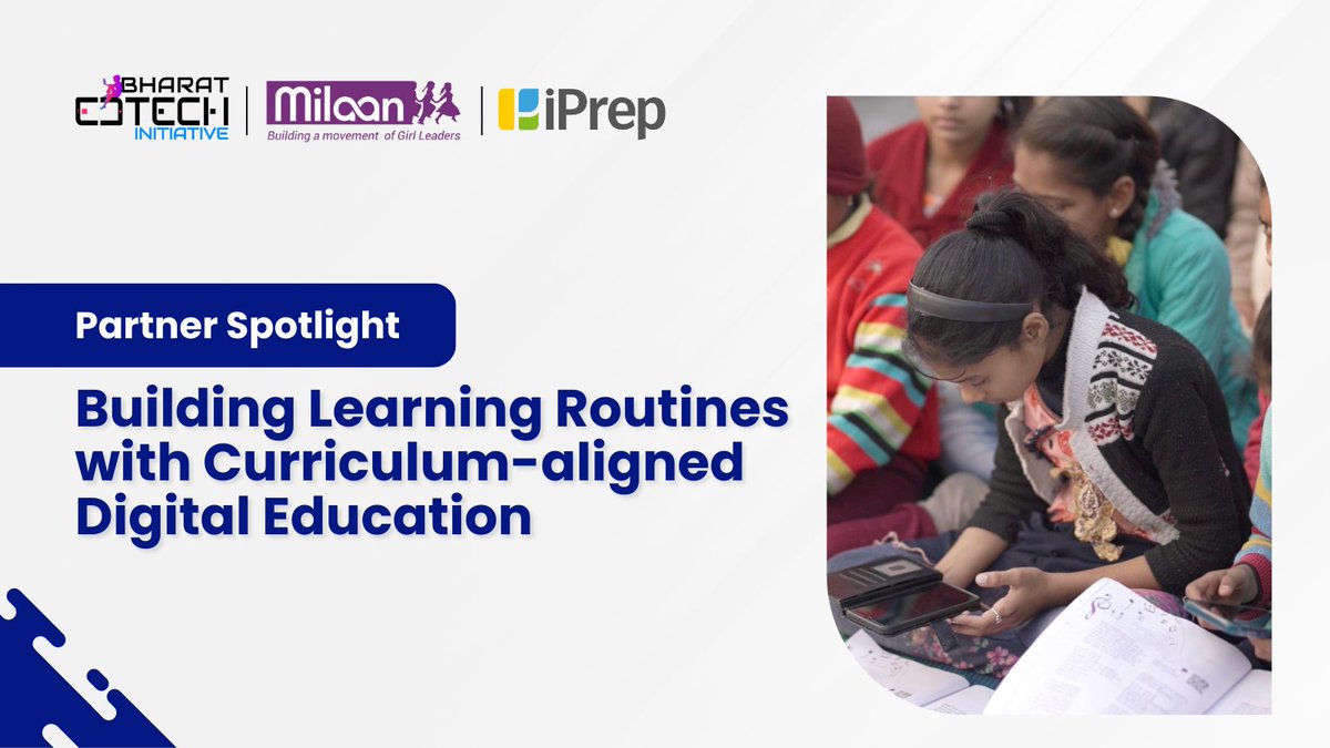 EdtechBharat's tweet photo. @EdtechBharat's Community Partner, @SupportMilaan, and EdTech partner, @idreameducation, are helping build consistent learning routines for students. From designing weekly content calendars that align with the curriculum to providing on-ground support, they are empowering students in their educational journeys.

#EdTech #LearningOutcomes #DigitalLearning