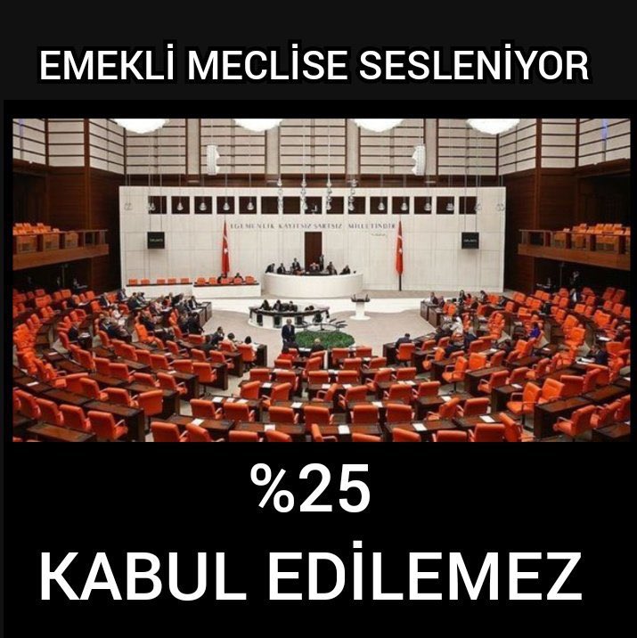 muratkilics's tweet photo. Olağanüstü bir iş yapın…

Emekliye 25 Temmuzda %25 zammın iptalini sağlayın.

#EmekliyeİnsancaZAM kararı alın…

Emekliyi ağlatacak işlere değil kendinizi alkışlatacak işlere imza atın…

@TBMMresmi @isikhanvedat @Akparti @MHP_Bilgi @iyiparti @herkesicinCHP @rprefahpartisi https://t.co/m0KxMauRwO