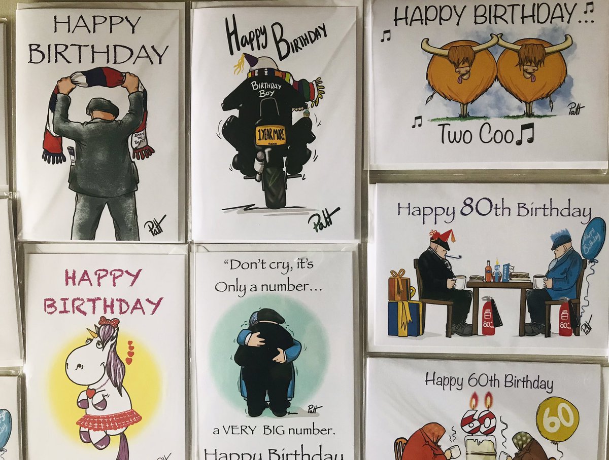 OorPatts's tweet photo. Some of #OorPatts #birthday cards. #UKGiftHour #elevenseshour #MHHSBD #SmallBusiness #ScottishArtist 
Check them out here
👇🏼

https://t.co/9hHbV08kZK https://t.co/usAJi6p0cS
