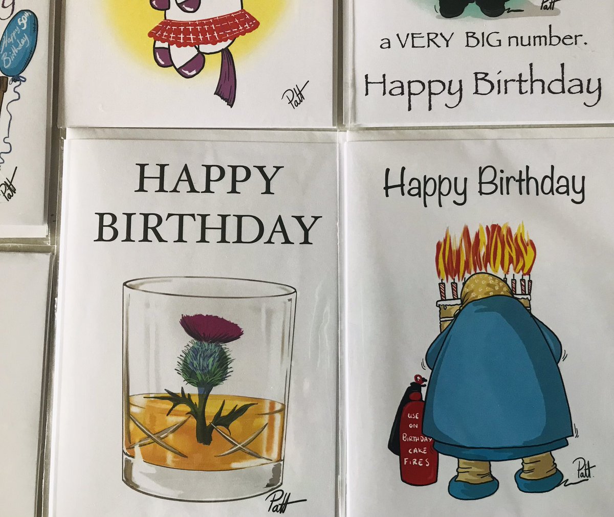 OorPatts's tweet photo. Some of #OorPatts #birthday cards. #UKGiftHour #elevenseshour #MHHSBD #SmallBusiness #ScottishArtist 
Check them out here
👇🏼

https://t.co/9hHbV08kZK https://t.co/usAJi6p0cS