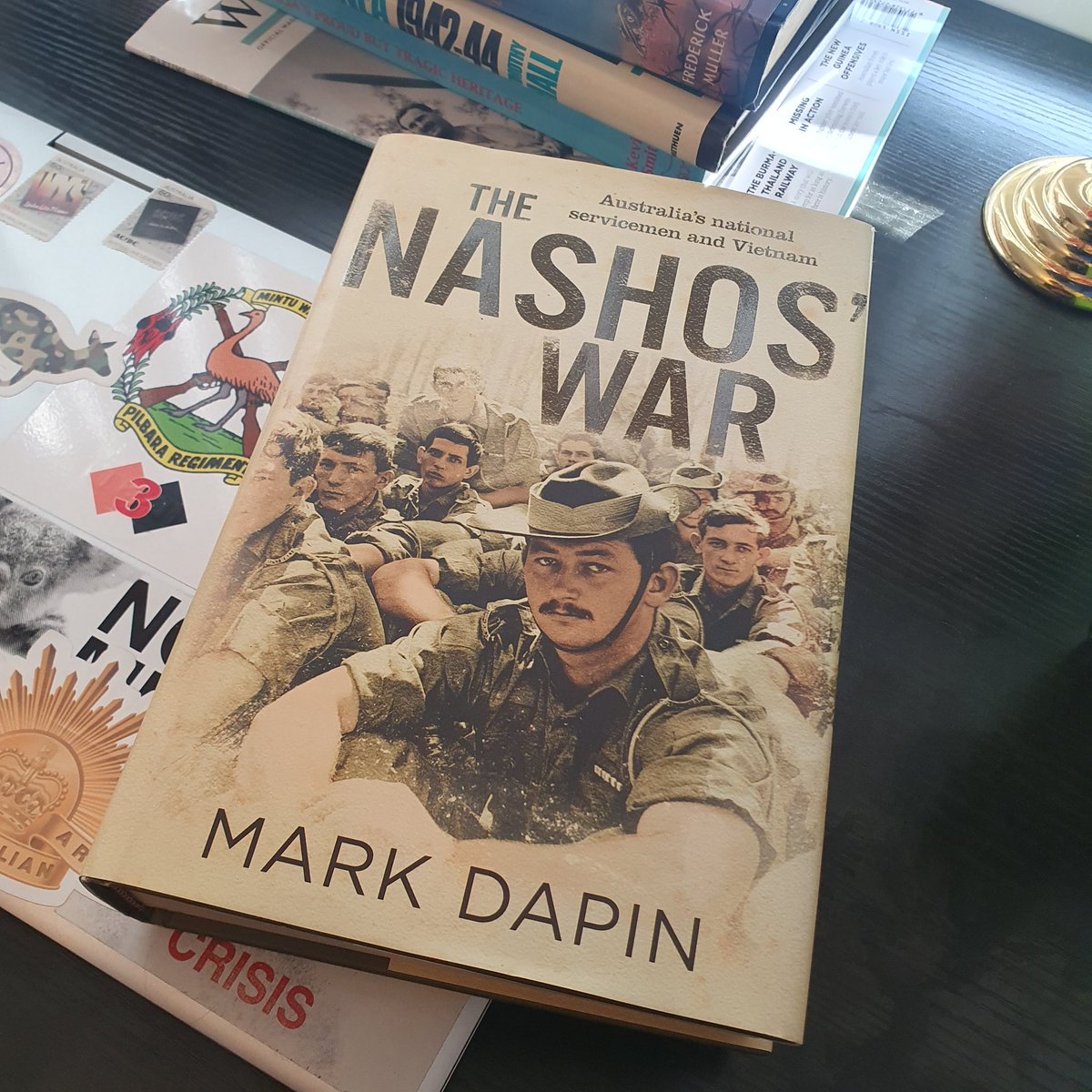 scotty_thomo's tweet photo. @Books2Cover #TheNashosWar gets my plug this week from my new editions: an in-depth look into the #Australian🇦🇺 National Servicemen's role in the #VietnamWar
Also getting some serious inspo for this year's #Movember challenge #MoustacheGameStrong https://t.co/naqRILFGZE
