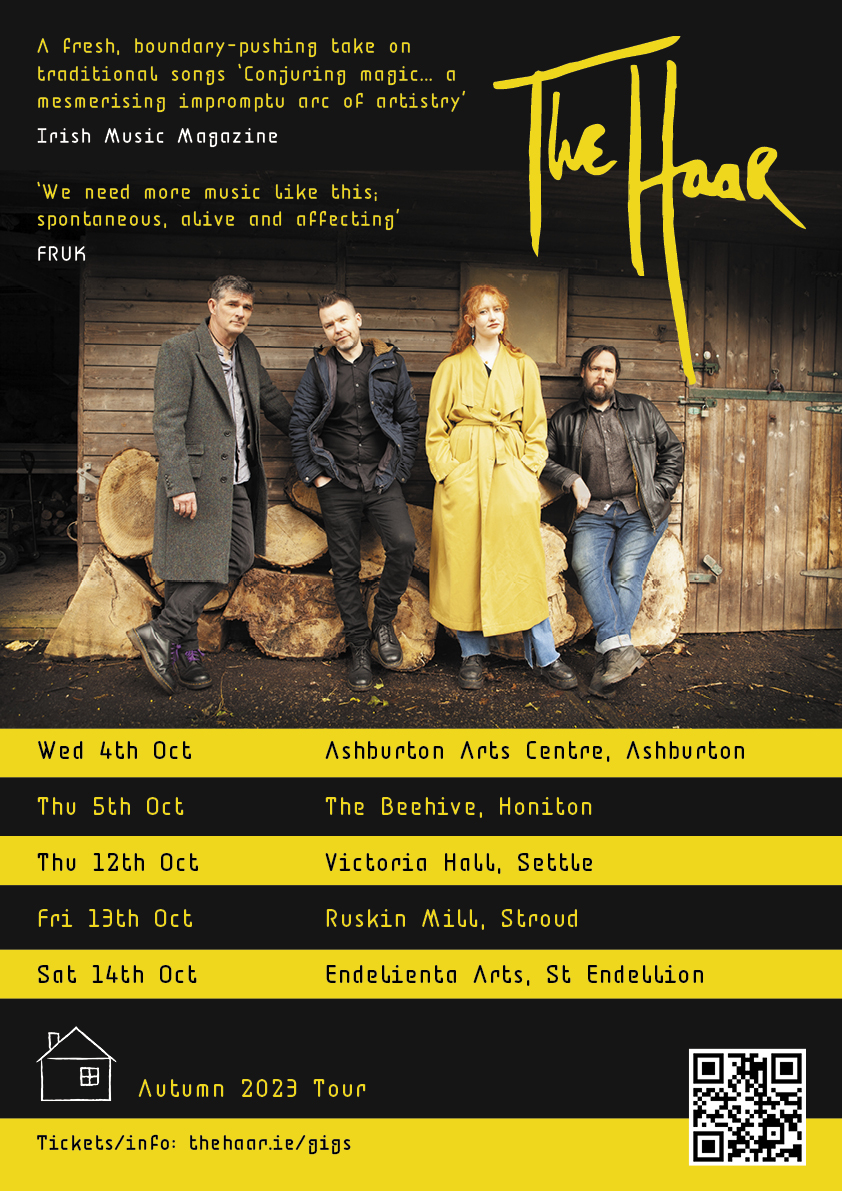 TheHaarBand's tweet photo. THE HAAR ☀️ live October dates for your diaries!

Weds 4th - @ashburtonarts 
Thurs 5th - @BeehiveHoniton 
Thurs 12th - @vichallsettle 
Fri 13th - Ruskin Mill, Stroud
Sat 14th - @EndelientaNews 

BOOK TICKETS > https://t.co/EtbO4RHnwO

Book the band: bookings@fromthewhitehouse.com https://t.co/2MUfhbbdgY