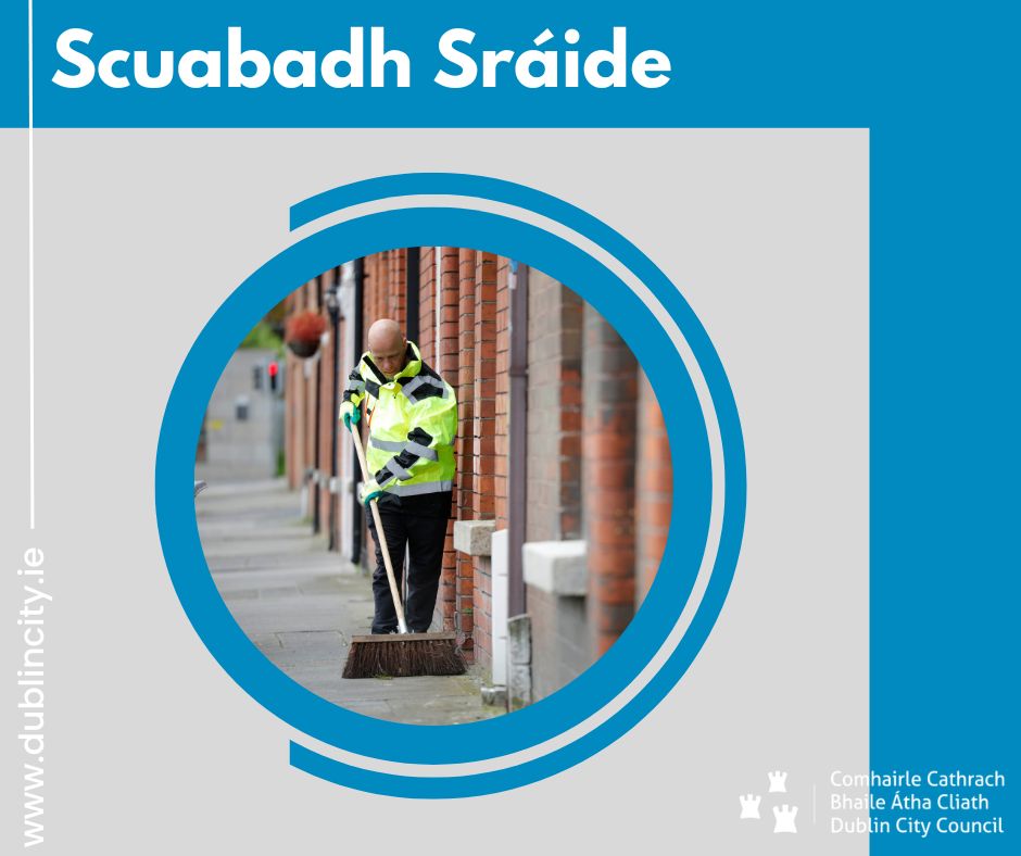 Cuireann Comhairle Cathrach Bhaile Átha Cliath seirbhísí glantachán sráide ar fáil do bhóithre, do chosáin, do lánaí agus do dhroichid laistigh dá limistéar riaracháin. Féach ar an sceideal nó déan iarratas ar ghlanadh sráide. bit.ly/3TB0ZXg #Dublin #StreetCleaning