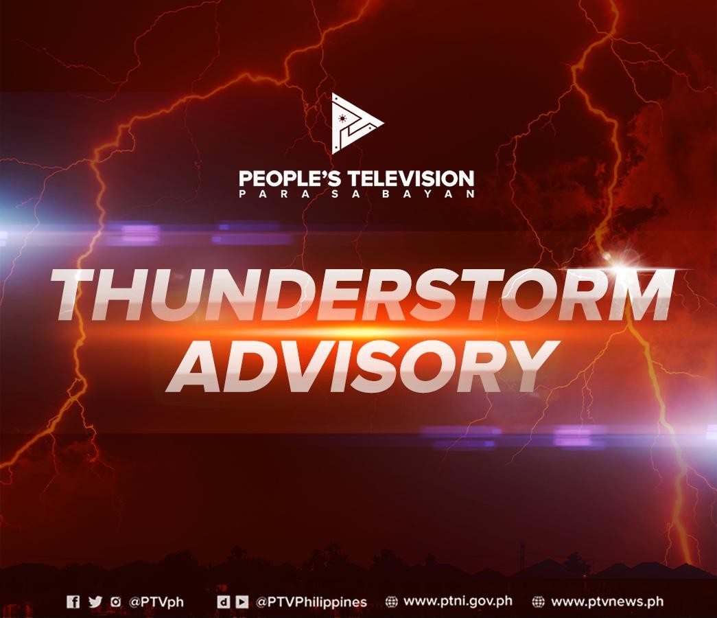 PTVph on Twitter "THUNDERSTORM ADVISORY Moderate to heavy rain