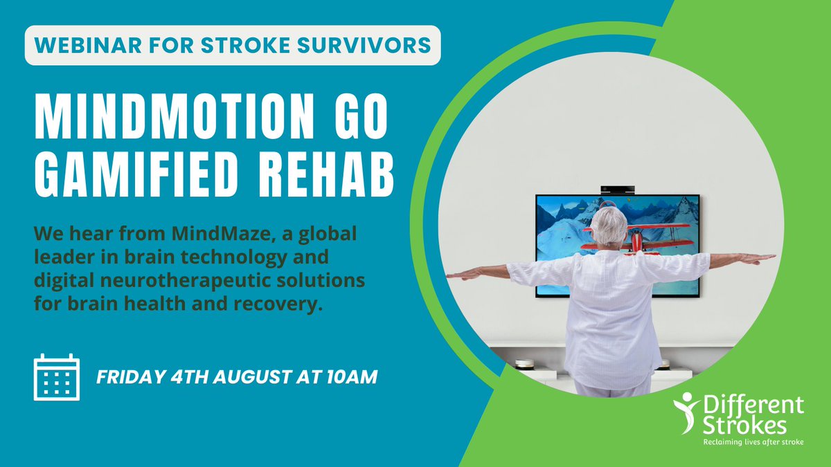diffstrokes's tweet photo. 🌟 Join us for a webinar with @MindMazeTech, a global brain tech leader!

🧠 Discover the Future of Brain Health!
🎮 Learn about MindMotion GO &amp; Gamified Rehab!

🗓️ Date: Friday, 4th August
🕙 Time: 10 am

Register now: https://t.co/tlU5uGPN1I

#StrokeSurvivor #BrainHealth https://t.co/lTRjRTpMDJ