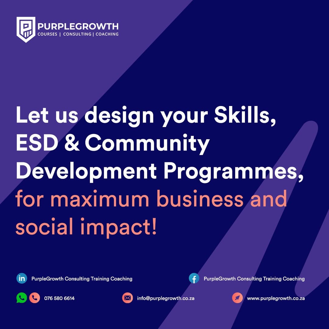 PurpleGrowth's tweet photo. Let PurpleGrowth help with your business goals today.

For a discussion: email info@purplegrowth.co.za or call/whatsapp 076 580 6614 #enterprisedevelopment #SocialImpact #CommunityDevelopment https://t.co/FF3WZFe81X