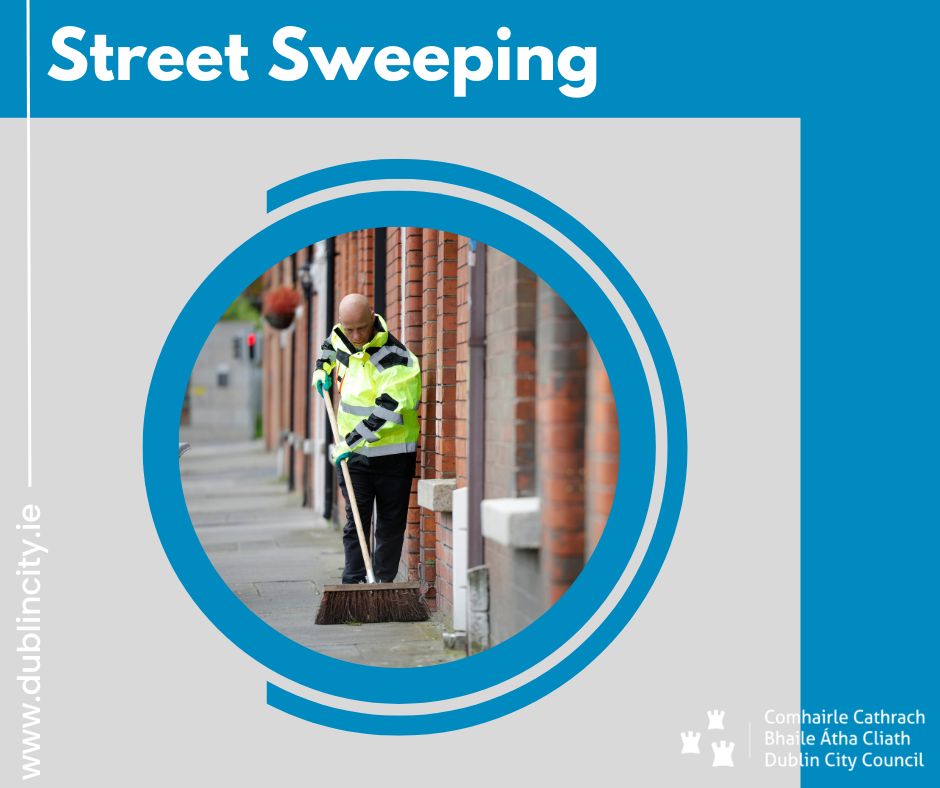 Dublin City Council provides street cleaning services to roads, footpaths, laneways and bridges within its administrative area. Follow the link to view the schedule or make a street cleaning request. bit.ly/3TB0ZXg #Dublin #StreetCleaning