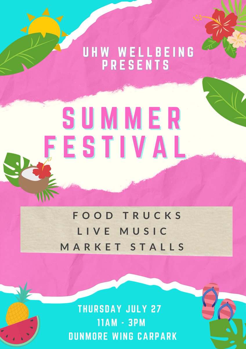UHW_Waterford's tweet photo. UHW Summer Fest 2023 takes place on Thursday, July 27th 11am - 3pm in the Dunmore Wing car park. Come along for a bite to eat, browse market stalls and listen to live music. All Are Welcome! https://t.co/qNU6uXSC5q