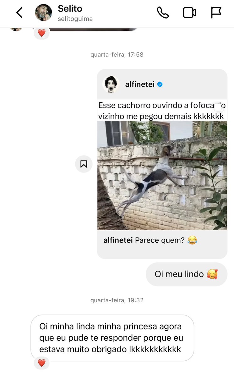 loppesdani's tweet image. Os vídeos e as mensagens que eu troco com o meu pai que é novo de internet