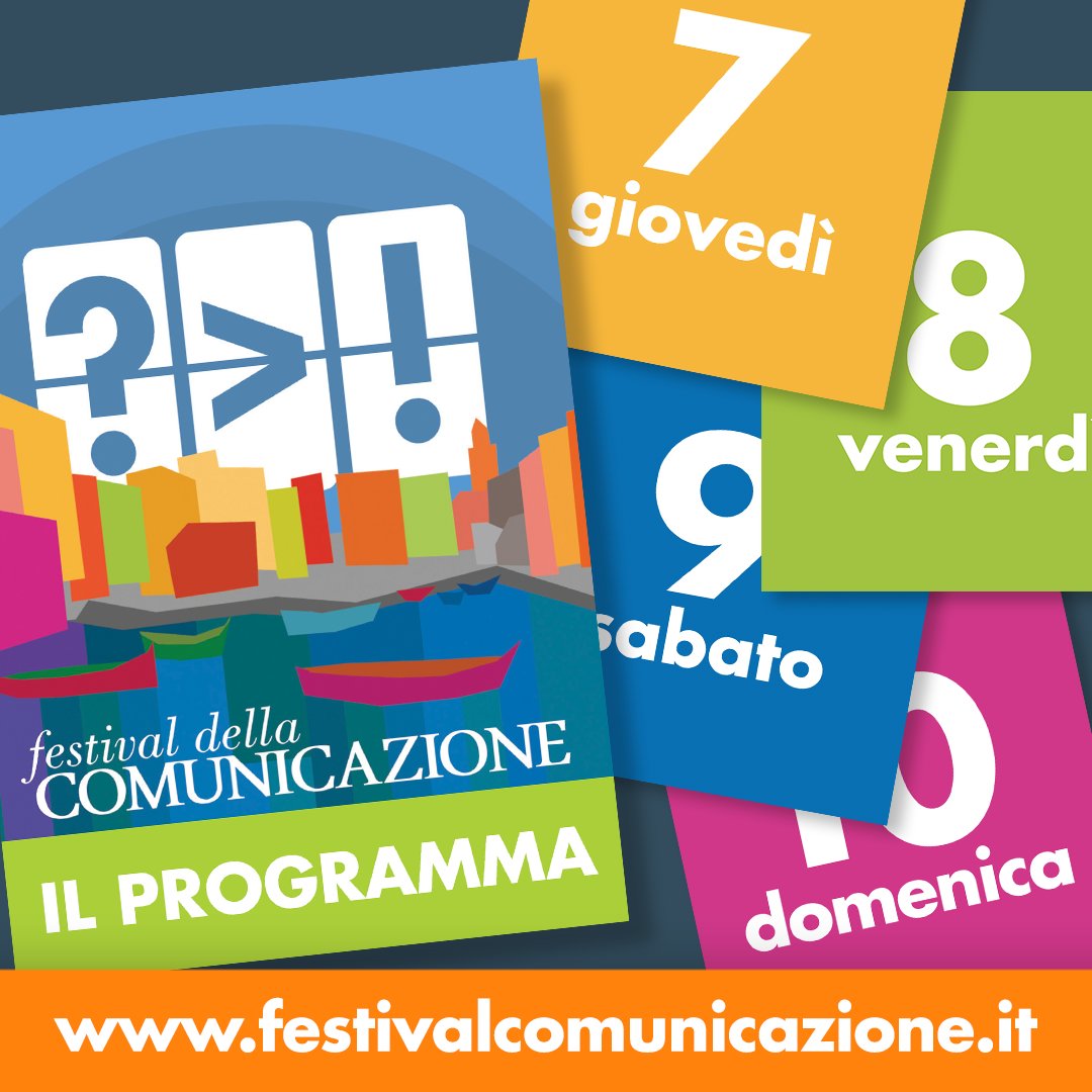FestivalCom (@festivalcom) on Twitter photo È online il programma completo del Festival!
E lunedì 28 agosto ricordati di prenotare il tuo posto.
Apri l'agenda e organizza il TUO Festival!
> festivalcomunicazione.it/incontri-2023/
<a href="/fsitaliane/">Ferrovie dello Stato Italiane</a> <a href="/BMWItalia/">BMW Italia</a> <a href="/GeneraliItalia/">GENERALI ITALIA</a> <a href="/lavazzagroup/">Lavazza Group</a> <a href="/EnelGroupIT/">Enel Group</a> <a href="/eni/">eni</a> <a href="/MSC_Crociere/">MSC Crociere</a> <a href="/WS_Italia/">WeberShandwickItalia</a> È online il programma completo del Festival!
E lunedì 28 agosto ricordati di prenotare il tuo posto.
Apri l'agenda e organizza il TUO Festival!
> festivalcomunicazione.it/incontri-2023/
<a href="/fsitaliane/">Ferrovie dello Stato Italiane</a> <a href="/BMWItalia/">BMW Italia</a> <a href="/GeneraliItalia/">GENERALI ITALIA</a> <a href="/lavazzagroup/">Lavazza Group</a> <a href="/EnelGroupIT/">Enel Group</a> <a href="/eni/">eni</a> <a href="/MSC_Crociere/">MSC Crociere</a> <a href="/WS_Italia/">WeberShandwickItalia</a>