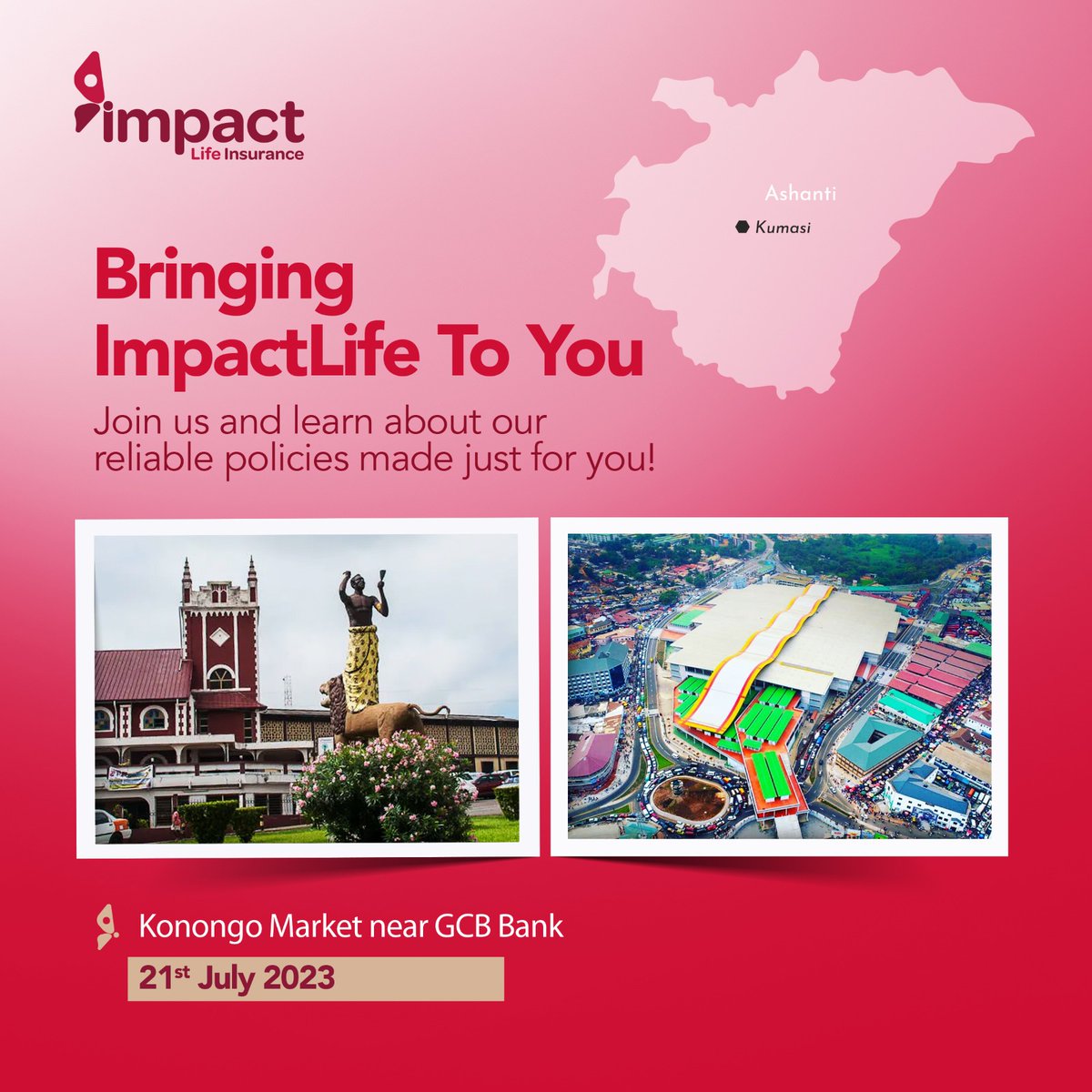 Hello Konongo! We are headed your way today!! It's going to be exciting and Impactful! #impactlife #noworries #hereforyou #heretoinspire