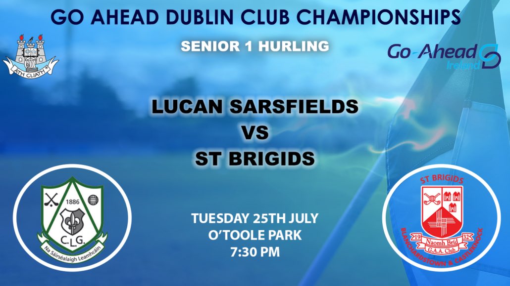 Our Senior Hurlers play their second group game in the Go Ahead Senior 1 Hurling Championship Group 1 in O'Toole Park on Tuesday next. 

All support for the team and management welcomed.

Link to tickets is available here: universe.com/events/lucan-s…

#GoAheadDSC #ClubIsFamily