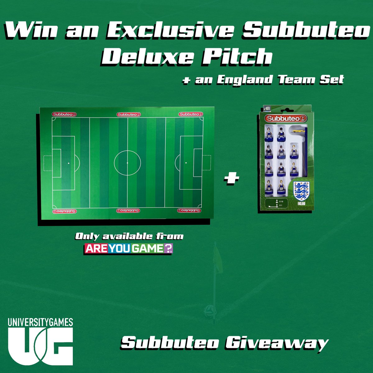 ugames_uk's tweet photo. Deluxe Subbuteo Pitch Giveaway!
For a chance of win the Subbuteo Deluxe Pitch and Official England Player Set:
• RT &amp; Follow 
• Comment: #SubbuteoGiveaway 
Closes 8pm 26/07/2023 UK only, Full Ts&amp;Cs on FB &amp; IG #giveaway #WomensWorldCup2023 #win https://t.co/PZAsY4Y0Sy