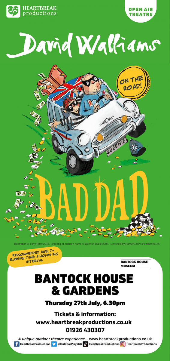 Bantock House Museum (@bantockhouse) on Twitter photo Nest Thursday 27 July join us for the open-air adaptation of <a href="/davidwalliams/">David Walliams HQ</a> Bad Dad. Join Frank & Gilbert as they navigate their way through car chases & convicts in the struggle to escape the clutches of the local crime lord
wolverhamptonart.org.uk/whats-on/david… Nest Thursday 27 July join us for the open-air adaptation of <a href="/davidwalliams/">David Walliams HQ</a> Bad Dad. Join Frank & Gilbert as they navigate their way through car chases & convicts in the struggle to escape the clutches of the local crime lord
wolverhamptonart.org.uk/whats-on/david…