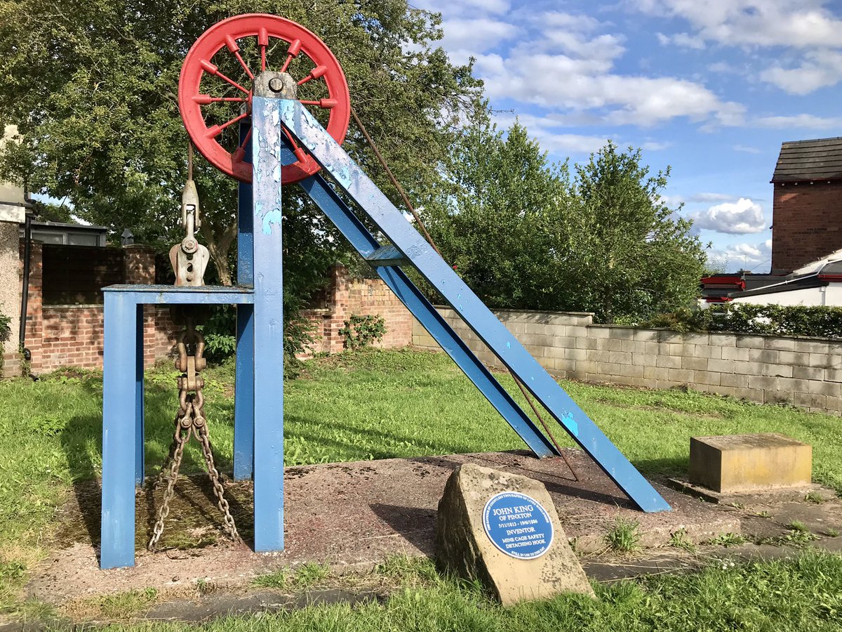 coal_legacies's tweet image. Nice to see John King  #Pinxton #Derbyshire inventor of the mine cage safety hook that prevents overwinding commemorated in the village
#coal #miningheritage #minesafety #miningmemorial #explore