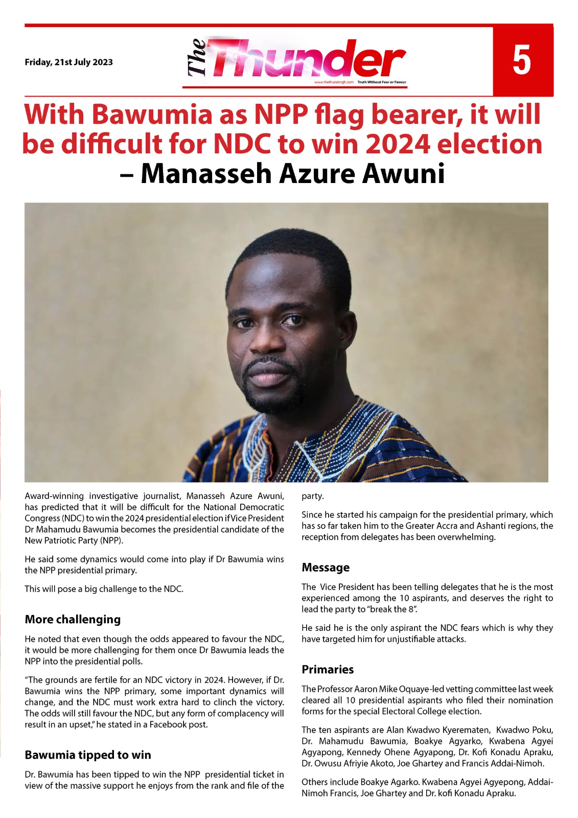 The Thunder GH News Truth Without Fear or Favour on Twitter " With