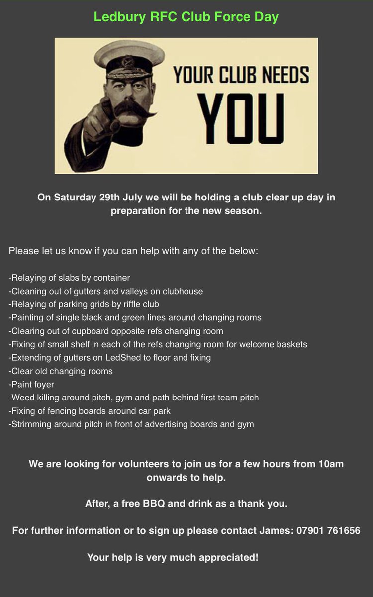 It’s that time of year where the Club needs some TLC , if you could spare any time to join the working party on Saturday 29th July from 10am please do get in touch 😊
#bepartofit
#workingparty
#volunteersmakeadifference