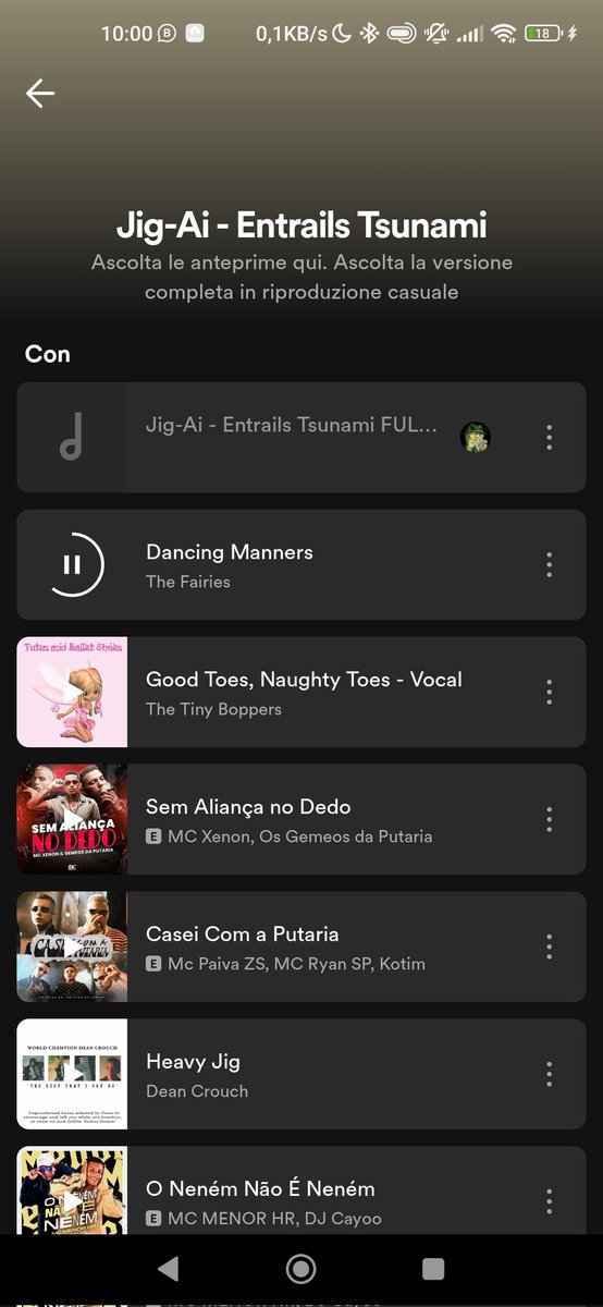 This is what Spotify suggested me while looking for Jig-ai. WTF!!!! 
#jigAi #EntrailsTsunami #goregrind #brutalmetal #Praga #DeathMetal #KatanaOrgy