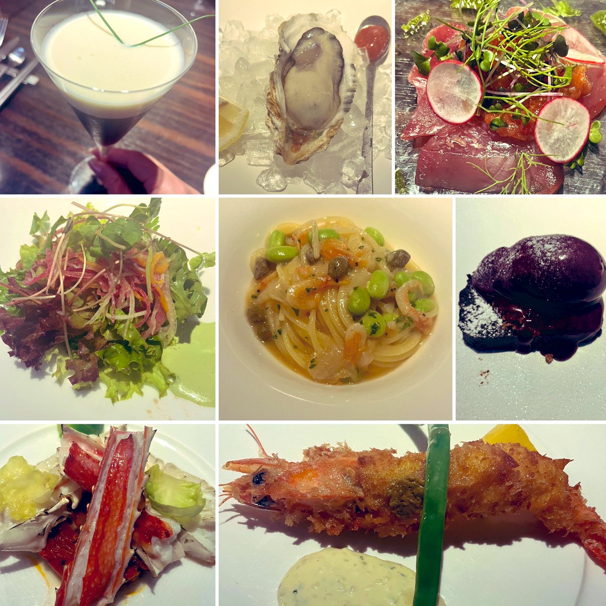 4人でランチ会へ🍽
2人はお誕生日月で🎉
シーフードイタリアン、どれも美味しくて素敵な店でした♪
キャッツアイオイスター、また食べたいお味の牡蠣^_^ https://t.co/tqAWJS2UnS