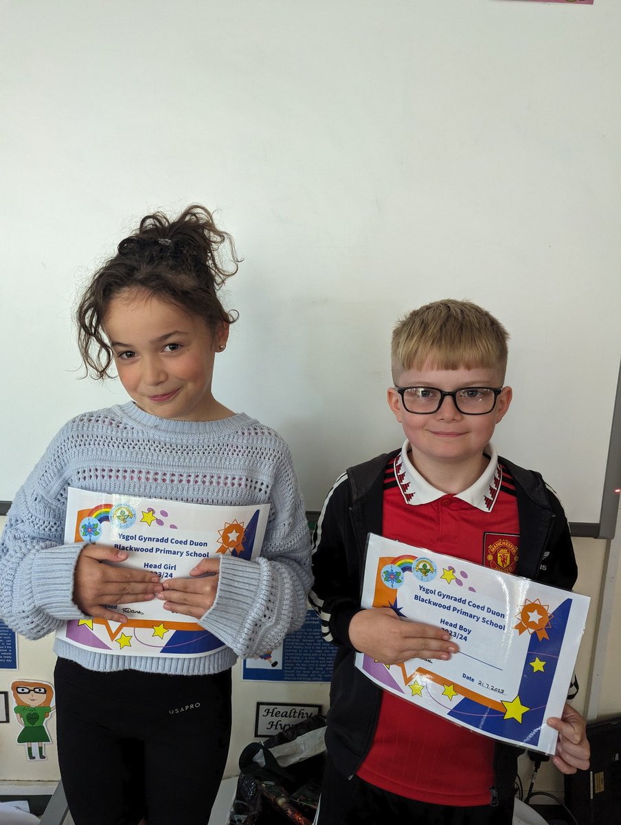 YearFiveBPS's tweet image. A huge round of applause and  congratulations to the new head girl and boy! @Blackwood_PS