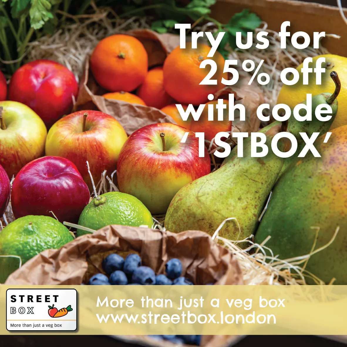 Fancy a fruit or veg box straight to your door? Get 25% off your first order with code '1STBOX'! We offer no commitment one-off orders, and weekly or fortnightly subscriptions to  all our boxes.
Head over to buff.ly/3cjUP91 to see out what's on offer!