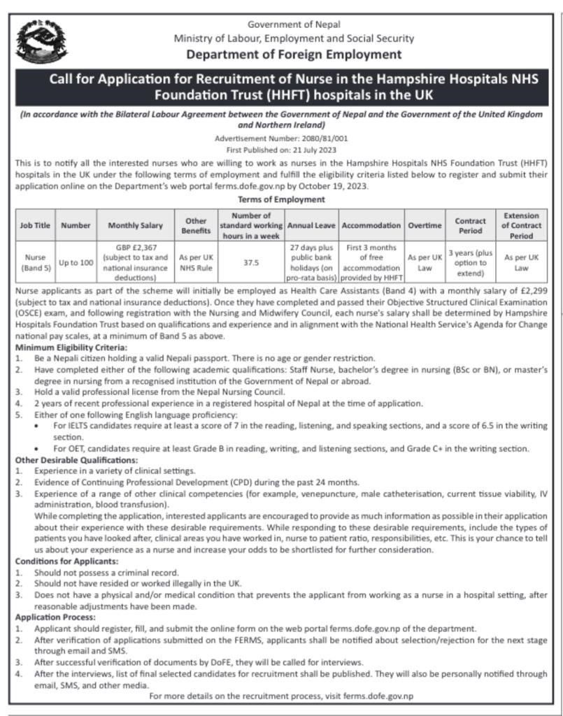 SEEP_Programme's tweet image. Exciting News! Direct G2G Pilot Recruitment of Nepali nurses in the UK NHS is now live!
Interested nurses can apply now at: ferms.dofe.gov.np/ukhealth
More details here: shorturl.at/beuDY
#BritishEmbassyinNepal #NursingInitiative #JobOpportunities #BLA #FairRecruitment
