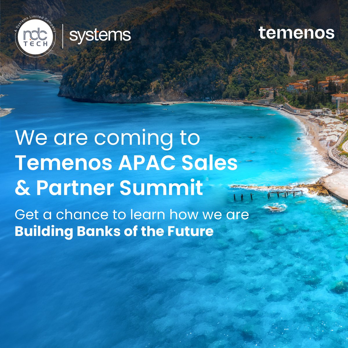 NdcTechTweet's tweet image. Join us at the @Temenos APAC Sales &amp;amp; Partner Summit, July 24-27, 2023, JW Marriott Phuket Resort &amp;amp; Spa, Thailand. Discover how we build Banks of the Future with our expertise!
Book your spot now: ndctech.net/contact-us/#fi…
#TemenosAPACSummit #BanksOfTheFuture #NdcTech