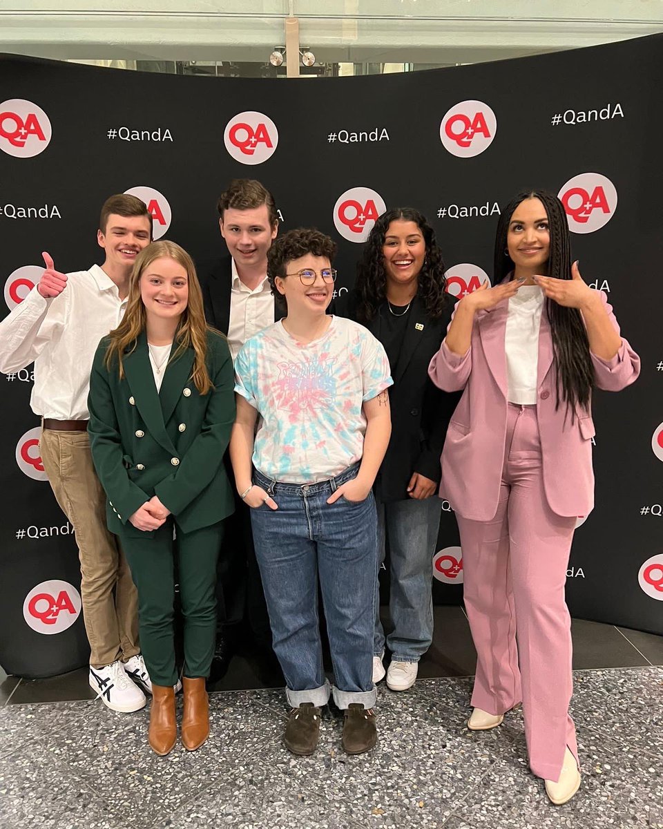 What a huge honour it was to host a Q&amp;A x BTN High Special in Melb this week 💜 

Had SO MUCH fun with our incredible panel and audience of teens, and the absolutely fabulous Federal Minister for Youth Anne Aly 🙌🏾

Replay tonight at 7.30pm on free-to-air, or iView anytime #qanda