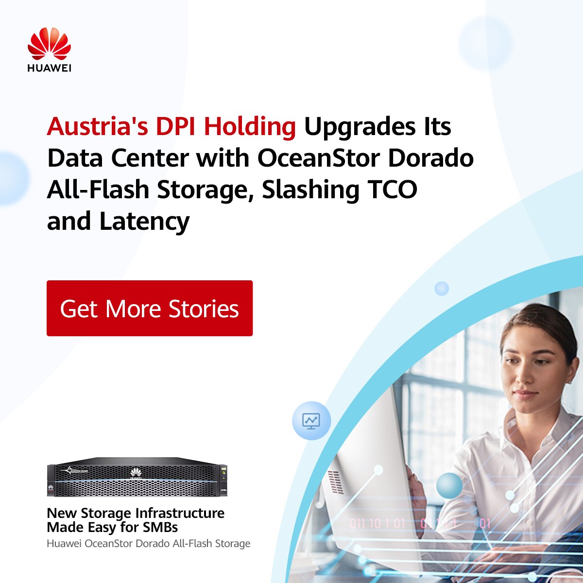 HuaweiEntEurope's tweet photo. Communication service provider DPI Holding upgraded its storage solution with Huawei #OceanStorDorado all-flash storage to slash power consumption, TCO, and latency. Learn all about #FastTrackStorage success. https://t.co/CQNKdnKLBm https://t.co/YmPh14YFe1